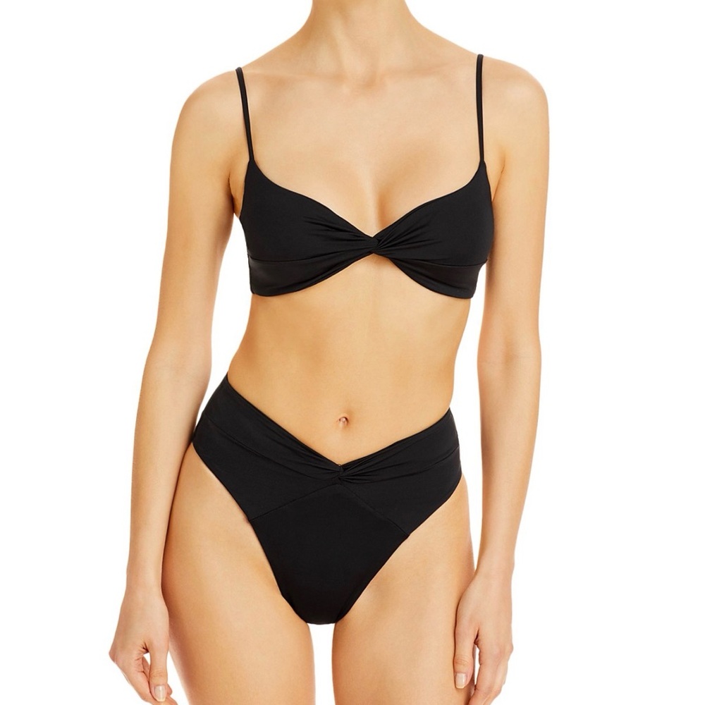 l*space Black Twist Front Bikini Set